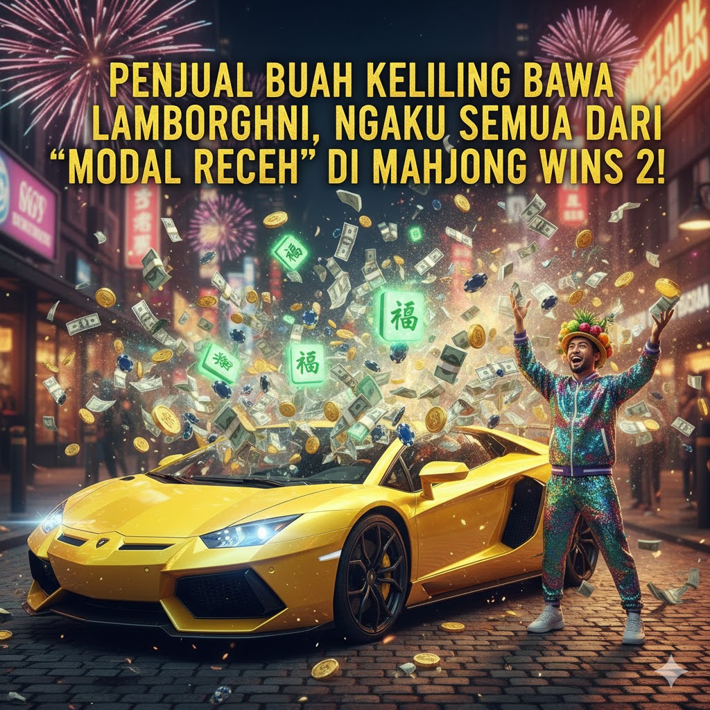 Penjual Buah Keliling Ketahuan Bawa Lamborghini, Mengaku Semua dari Kemenangan 'Modal Receh' di Mahjong Wins 2!